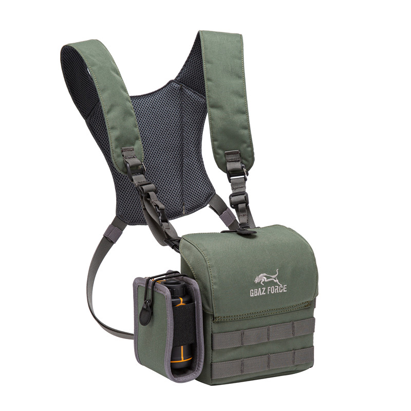 Paquete de bolsa de arnés de bolsa binocular de control elástico (verde)
