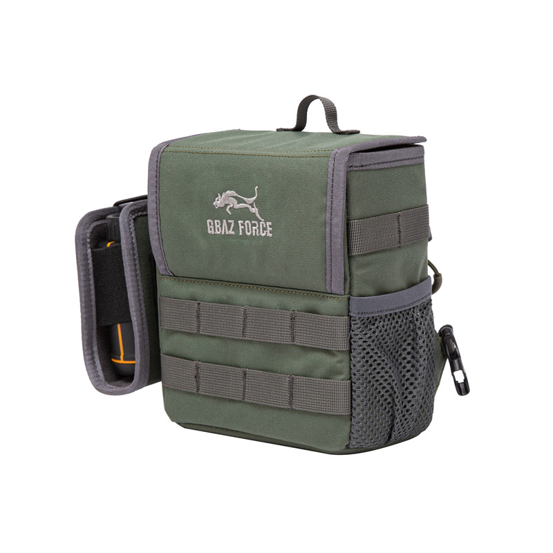 Arnés de bolsa binocular de control magnético con funda para telémetro (verde)